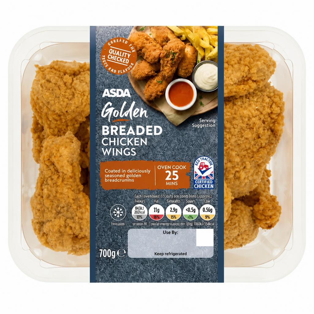 ASDA Golden Breaded Chicken Wings 700g