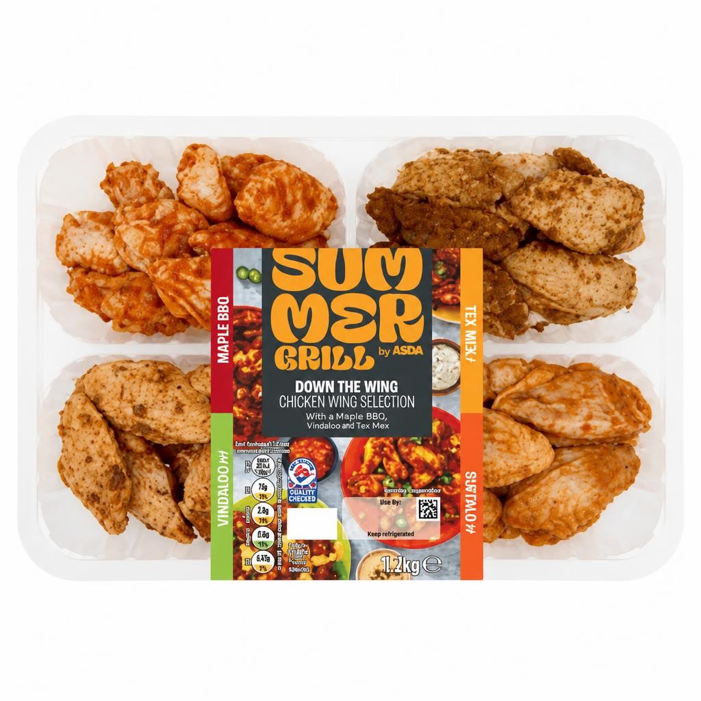 Summer Grill by ASDA Summer Grill by  Down the Wing Chicken Wing Selection 1.2kg