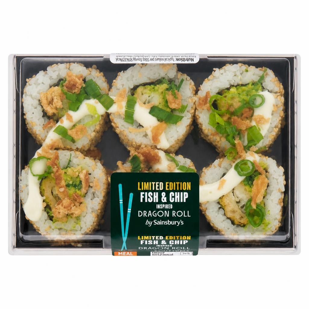 Sainsbury's 172g Fish & Chip Dragon Rolls