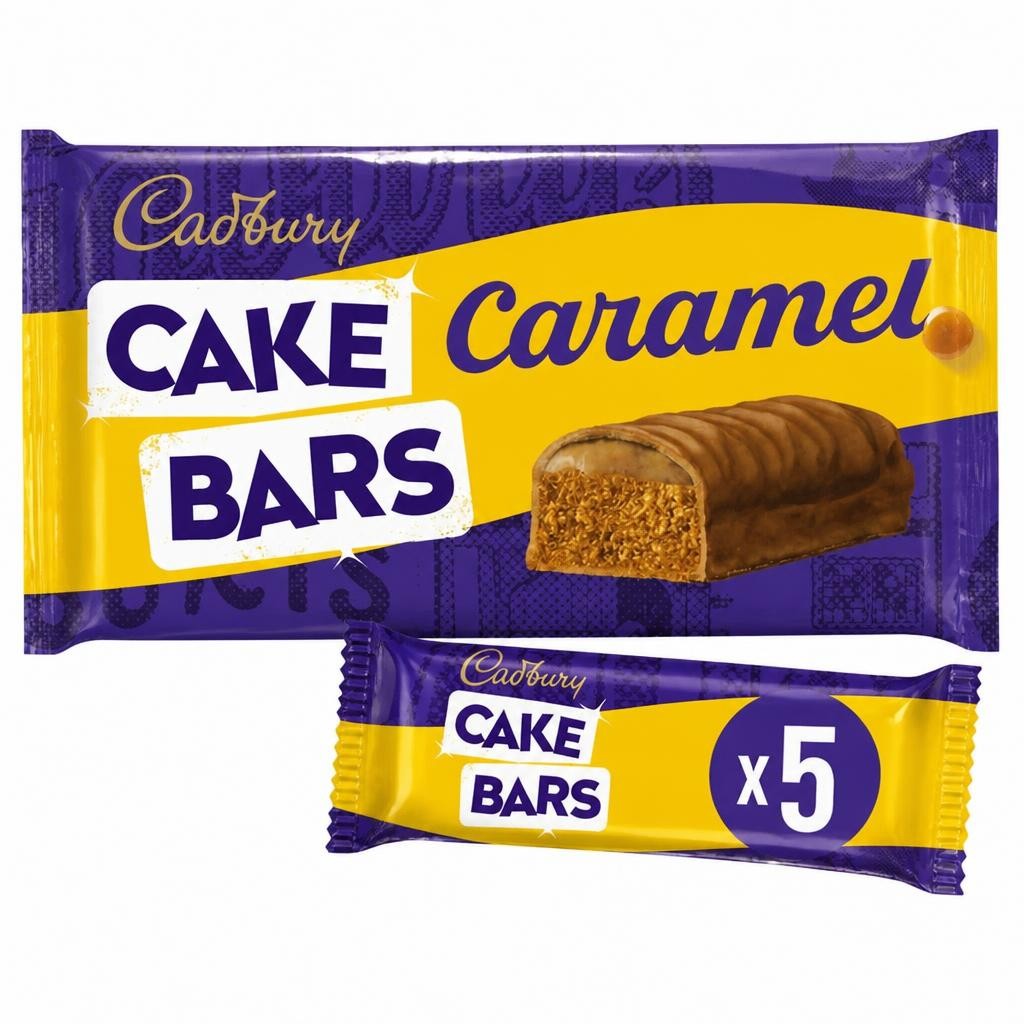 Cadbury 5 x Milk Chocolate Caramel Cake Bars