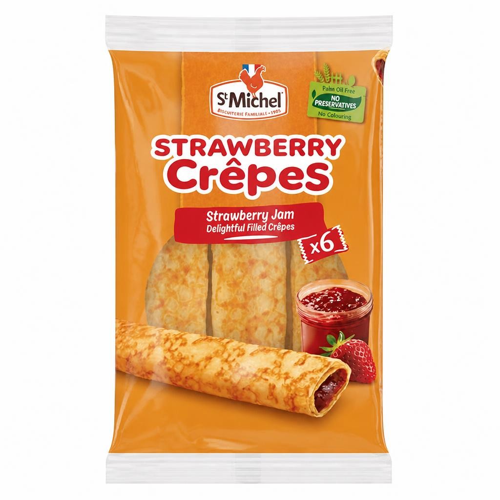 St Michel 6 x Strawberry Crepes 180g
