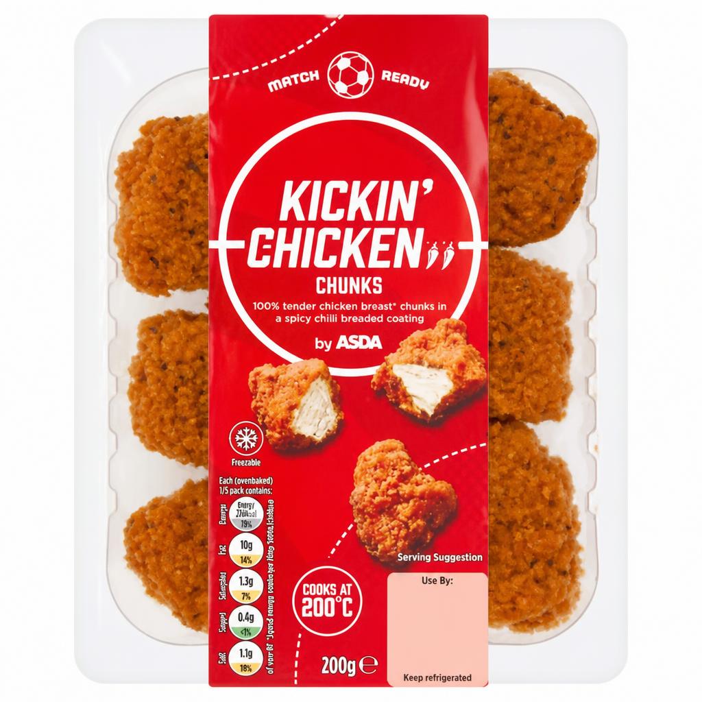 ASDA Kickin' Chicken Chunks 200g