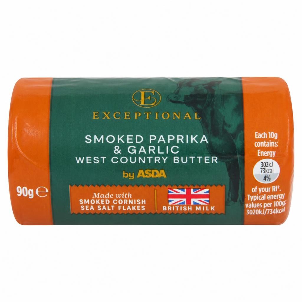 Exceptional by ASDA Smoked Paprika & Garlic West Country Butter 90g