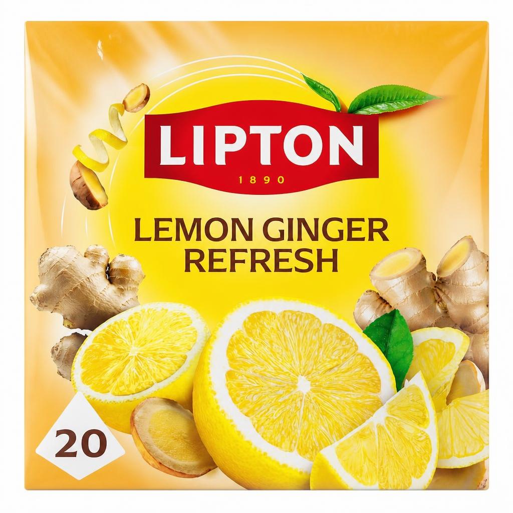 Lipton Lemon & Ginger Refresh 20 Tea Bags 34g