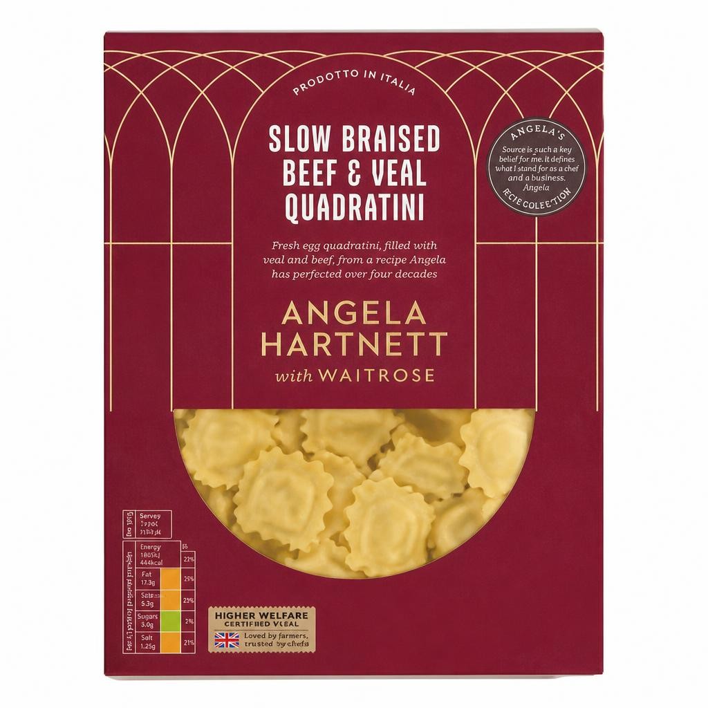 Angela Hartnett with Waitrose Slow-braised Beef & Veal Quadratini