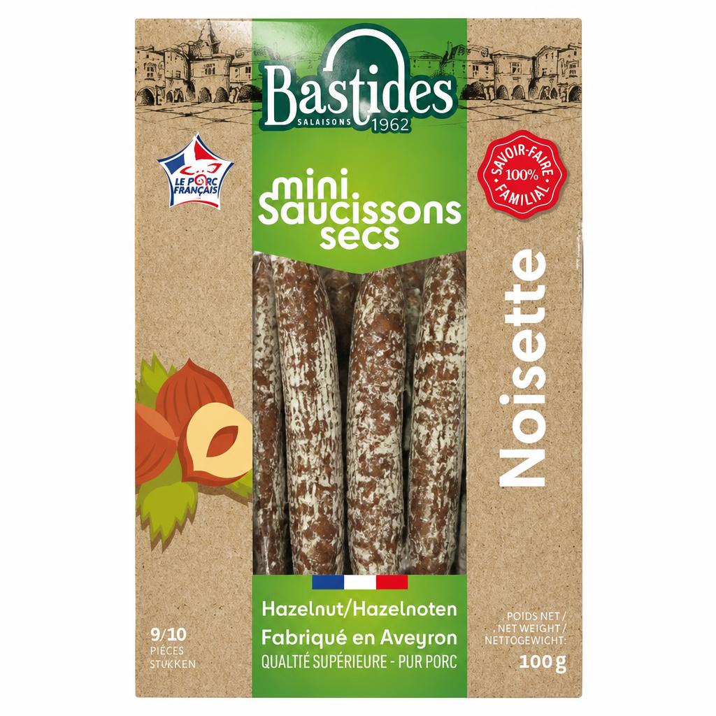 Bastides Mini Saucissons Secs Hazelnut