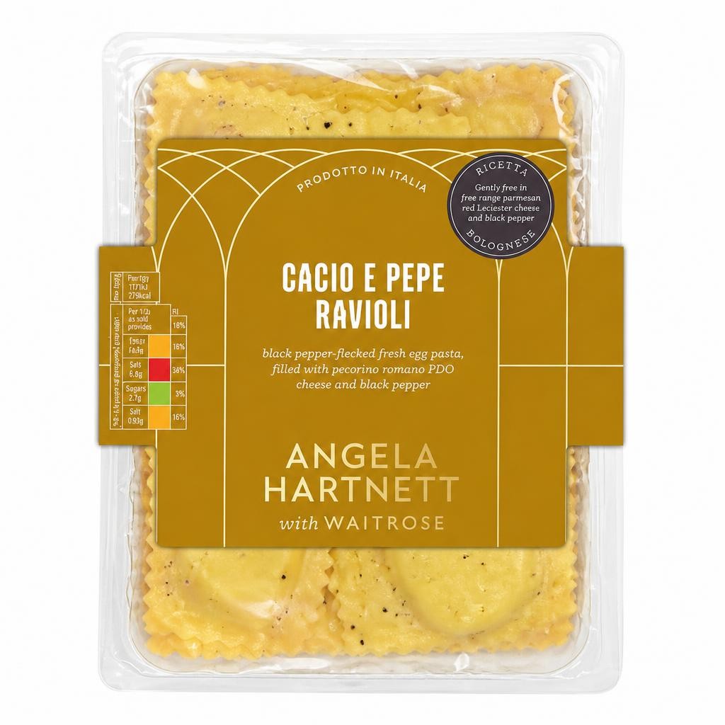 Angela Hartnett with Waitrose Cacio e Pepe Ravioli