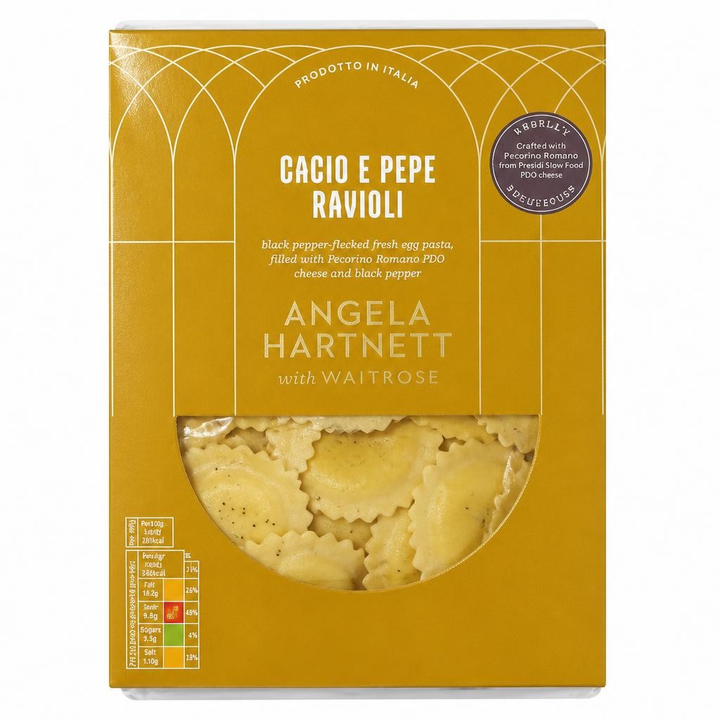 Angela Hartnett with Waitrose Cacio e Pepe Ravioli