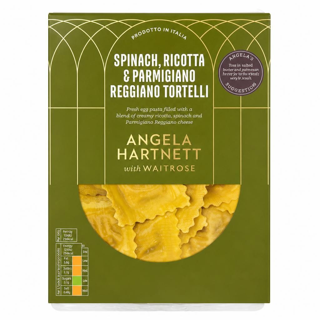 Angela Hartnett with Waitrose Spinach, Ricotta & Parmigiano Reggiano Tortelli