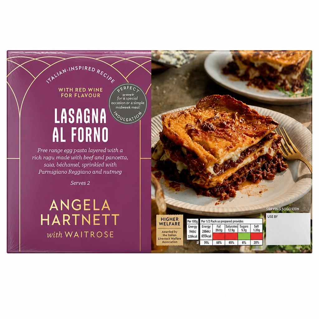 Angela Hartnett with Waitrose Lasagna al Forno