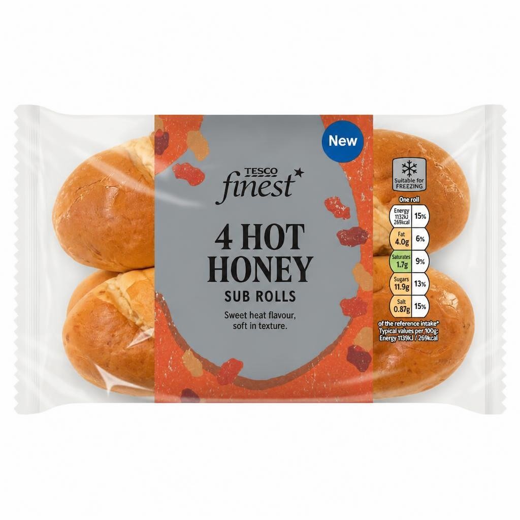 Tesco Finest 4 Hot Honey Sub Rolls