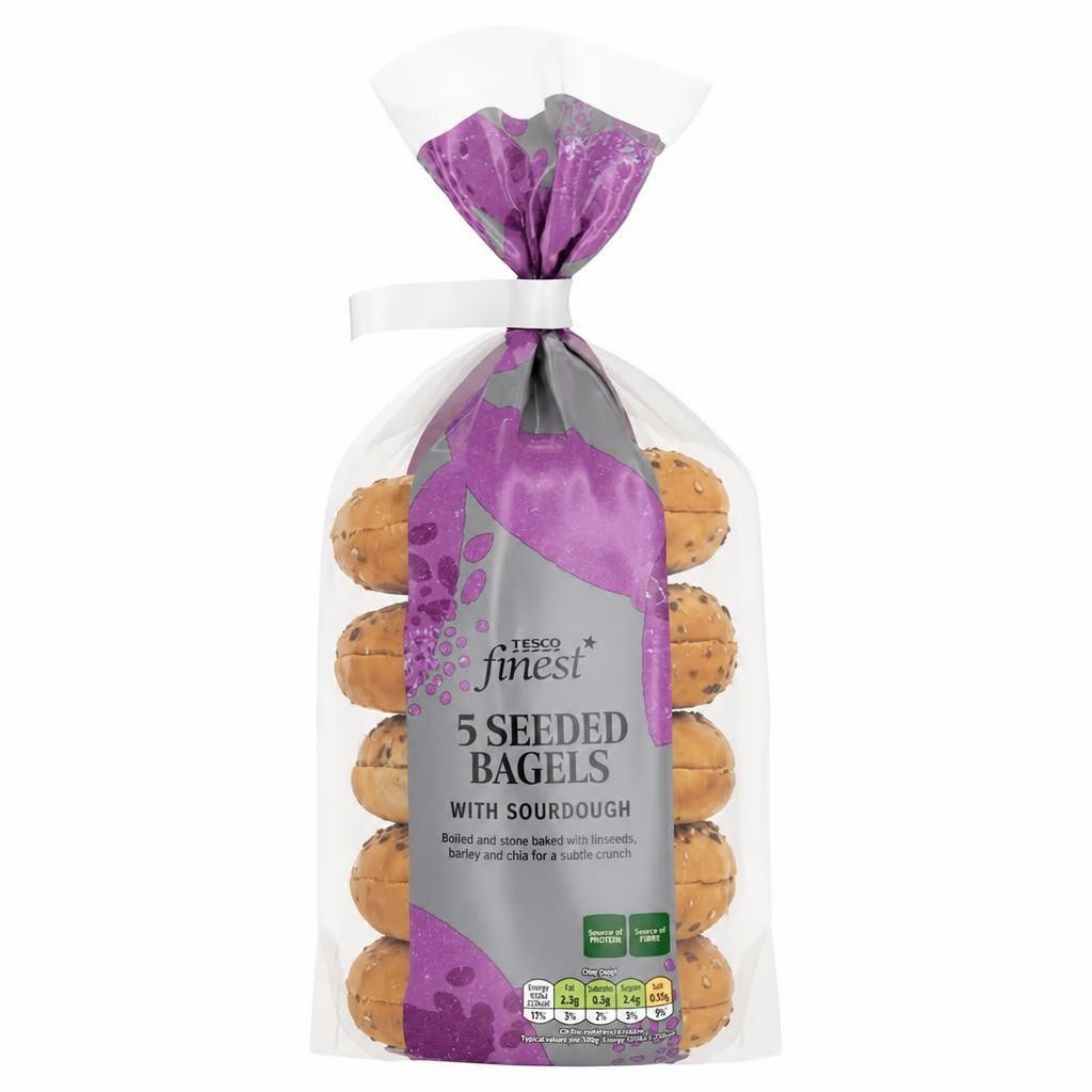 Tesco Finest 5 Seeded Sourdough Bagels