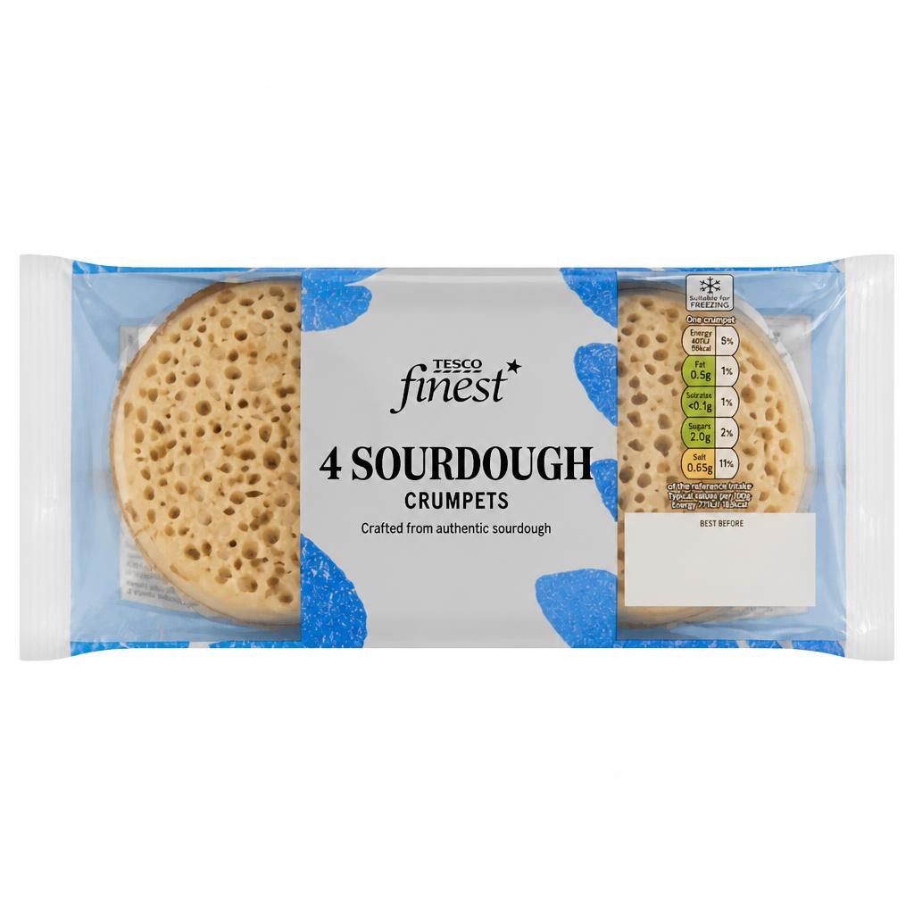 Tesco Finest 4 Sourdough Crumpets