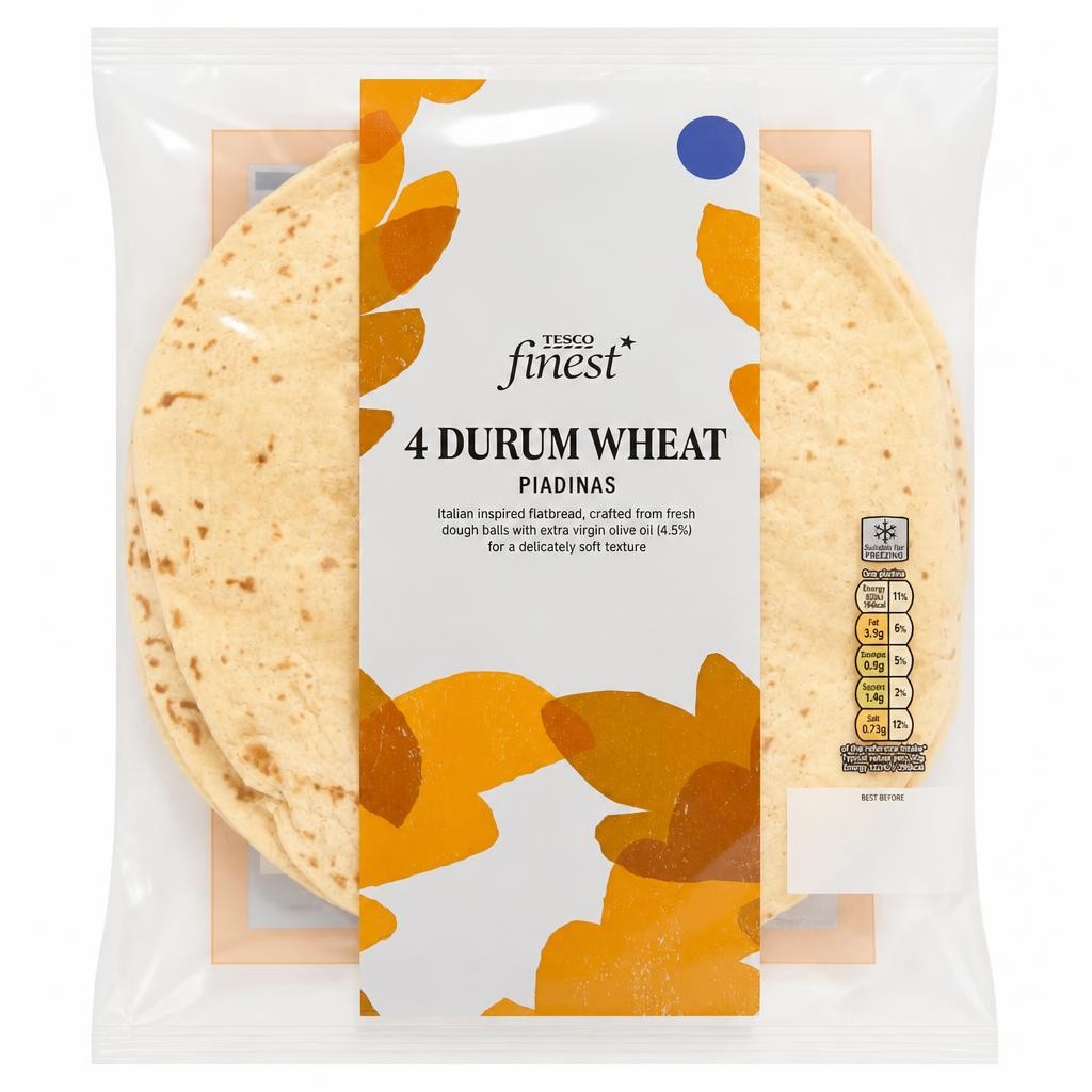 Tesco Finest 4 Durum Wheat Piadinas 300g