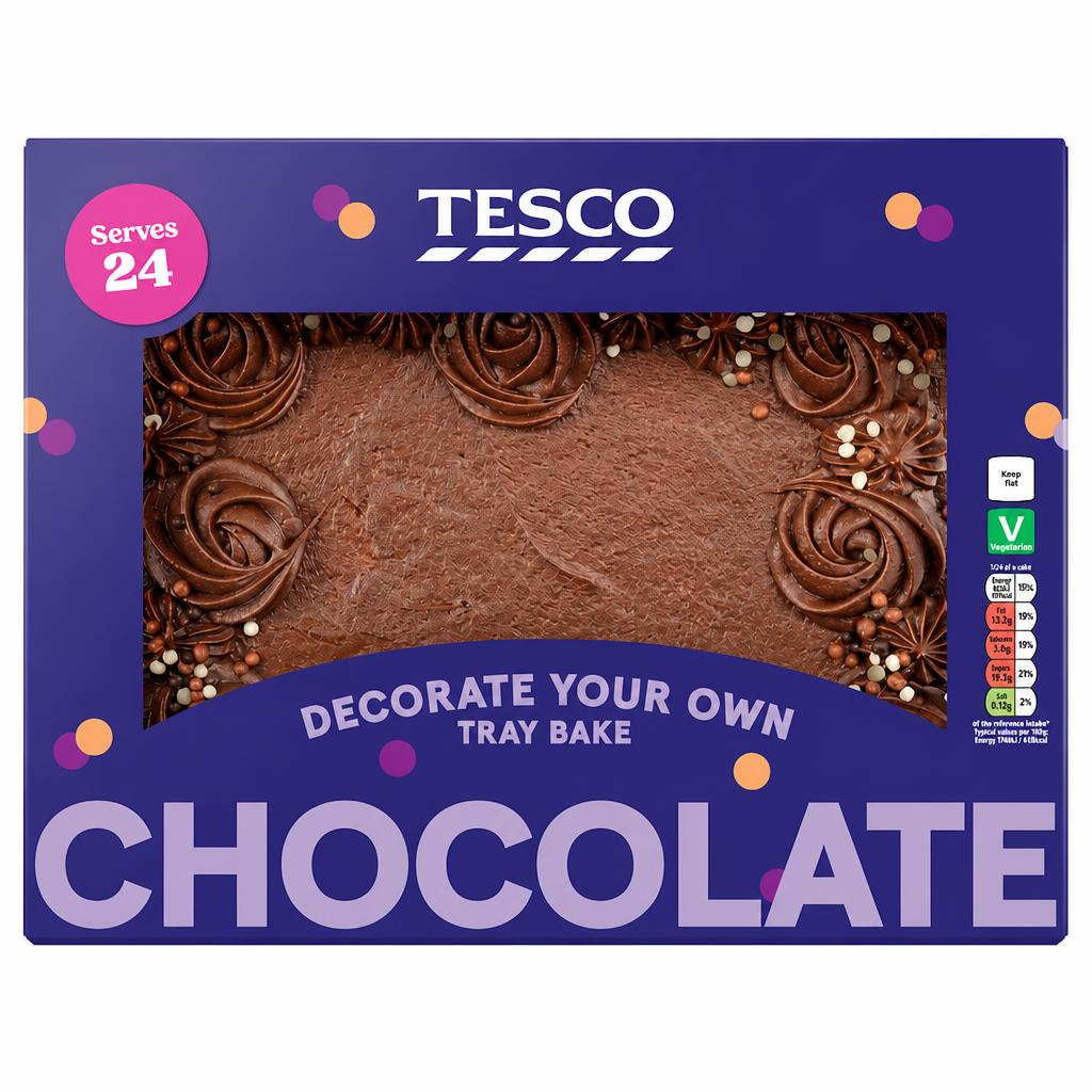 Tesco Decorate Your Own Chocolate Traybake Cake