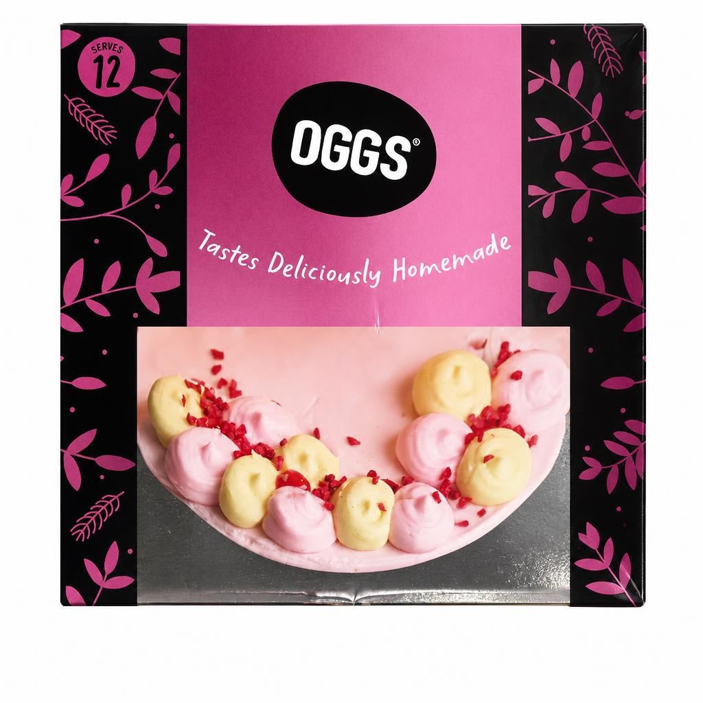 OGGS Rhubarb & Custard Celebration Cake