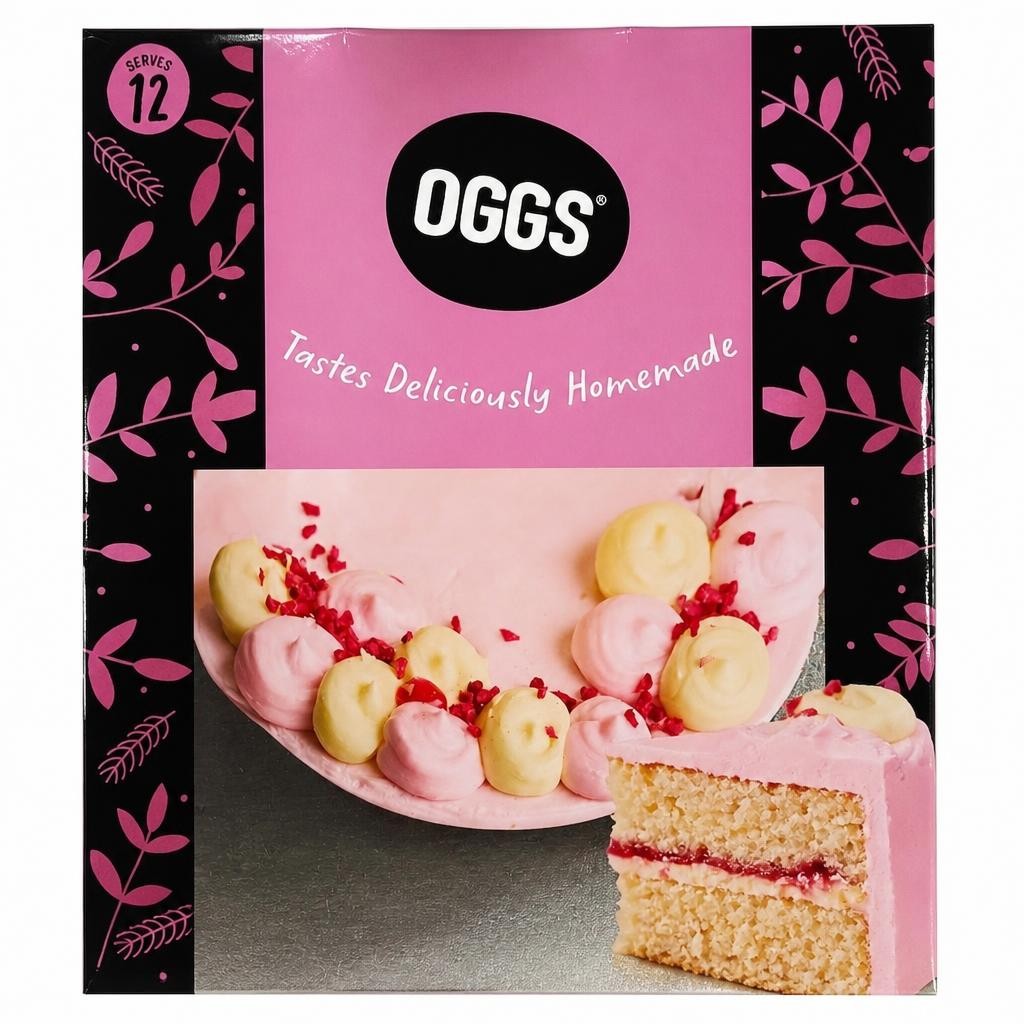 OGGS Rhubarb & Custard Celebration Cake