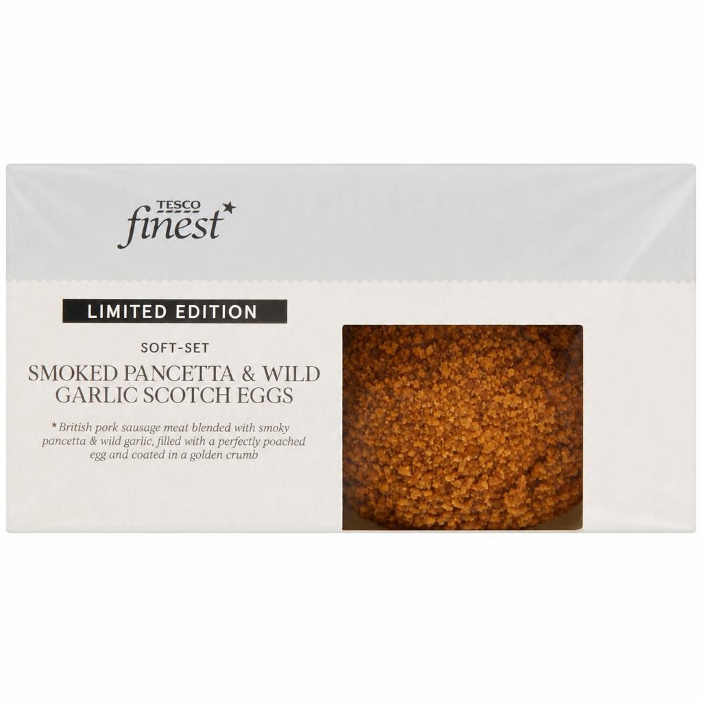 Tesco Finest Smoked Pancetta & Wild Garlic Scotch Eggs Limited Edition 260g