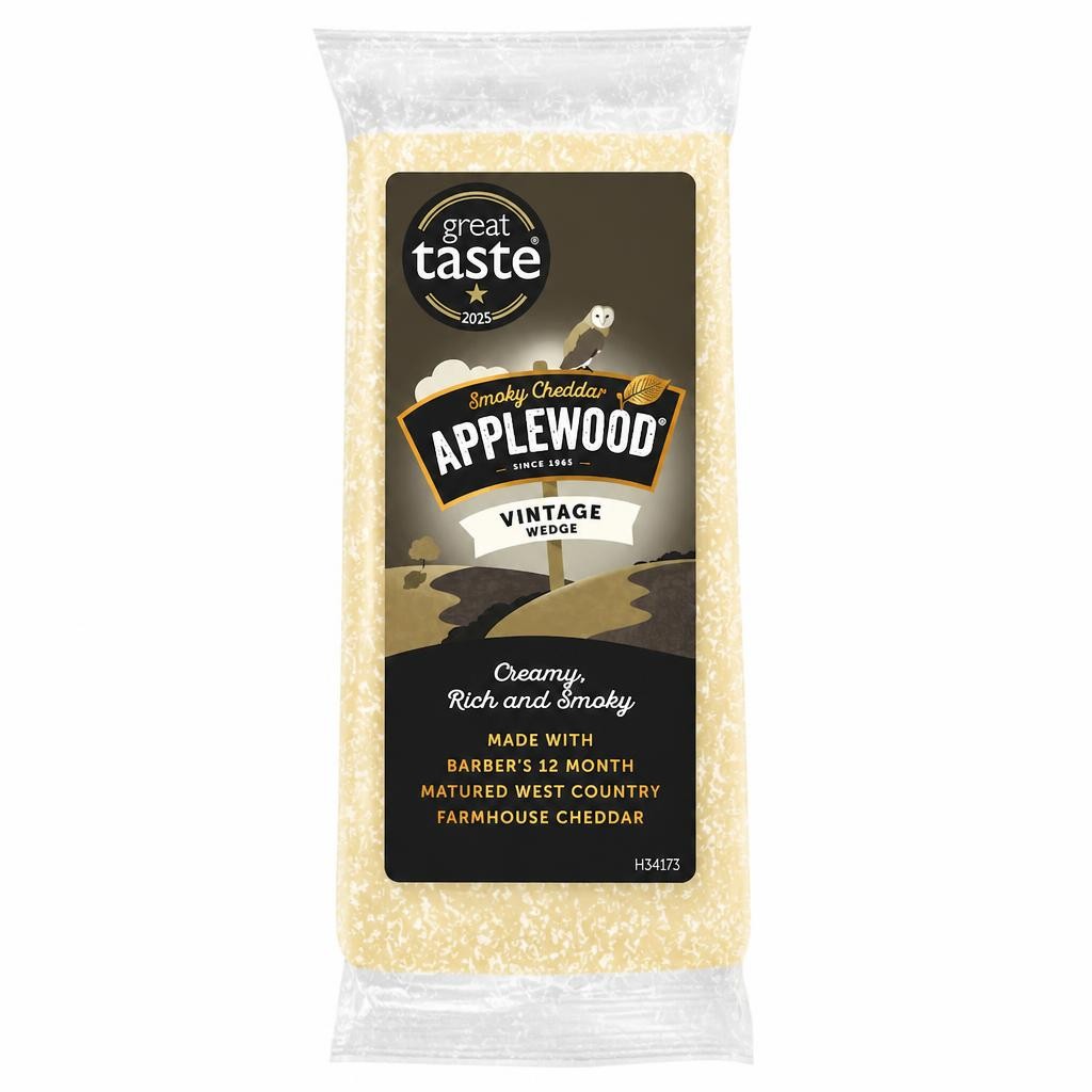 Applewood Vintage Smoky Cheddar Cheese Wedge 150g