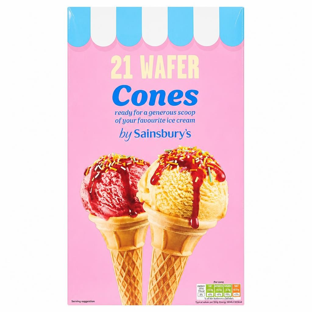 Sainsbury's Wafer Cones x21