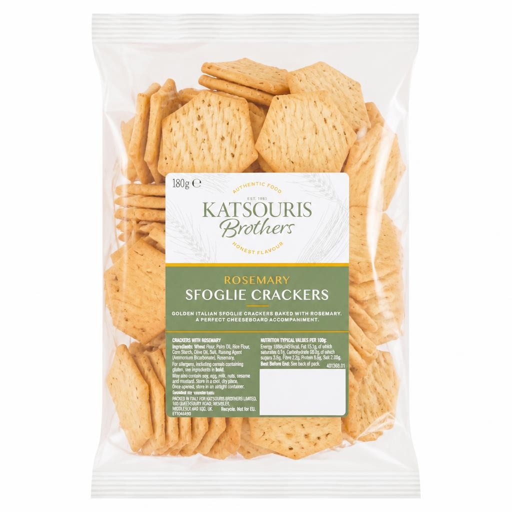 Katsouris Brothers Rosemary Sfoglie Crackers 180g