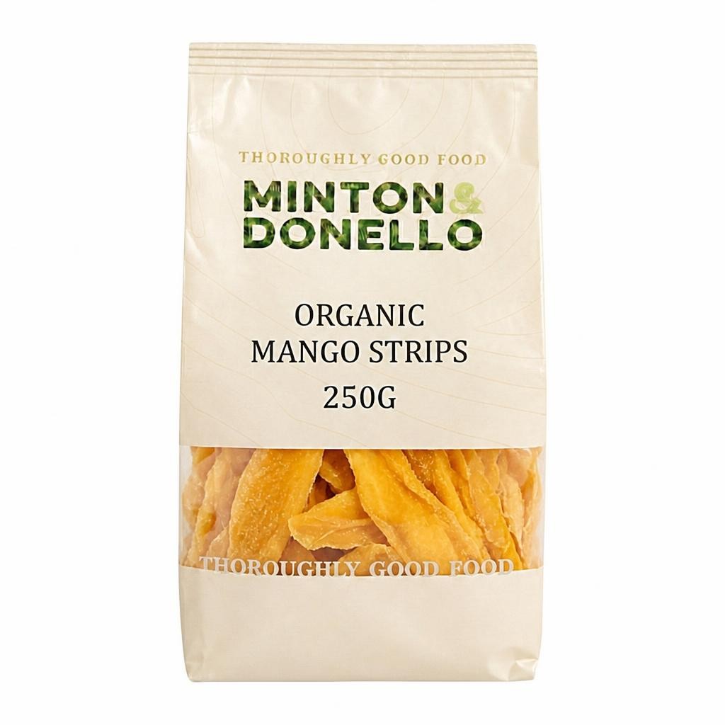 Minton & Donello Organic Dried Mango Strips 6 x 250g