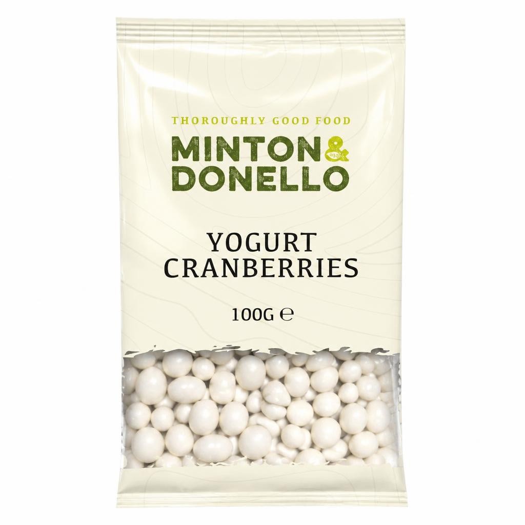 Minton & Donello Yoghurt Coated Cranberries 6 x 100g