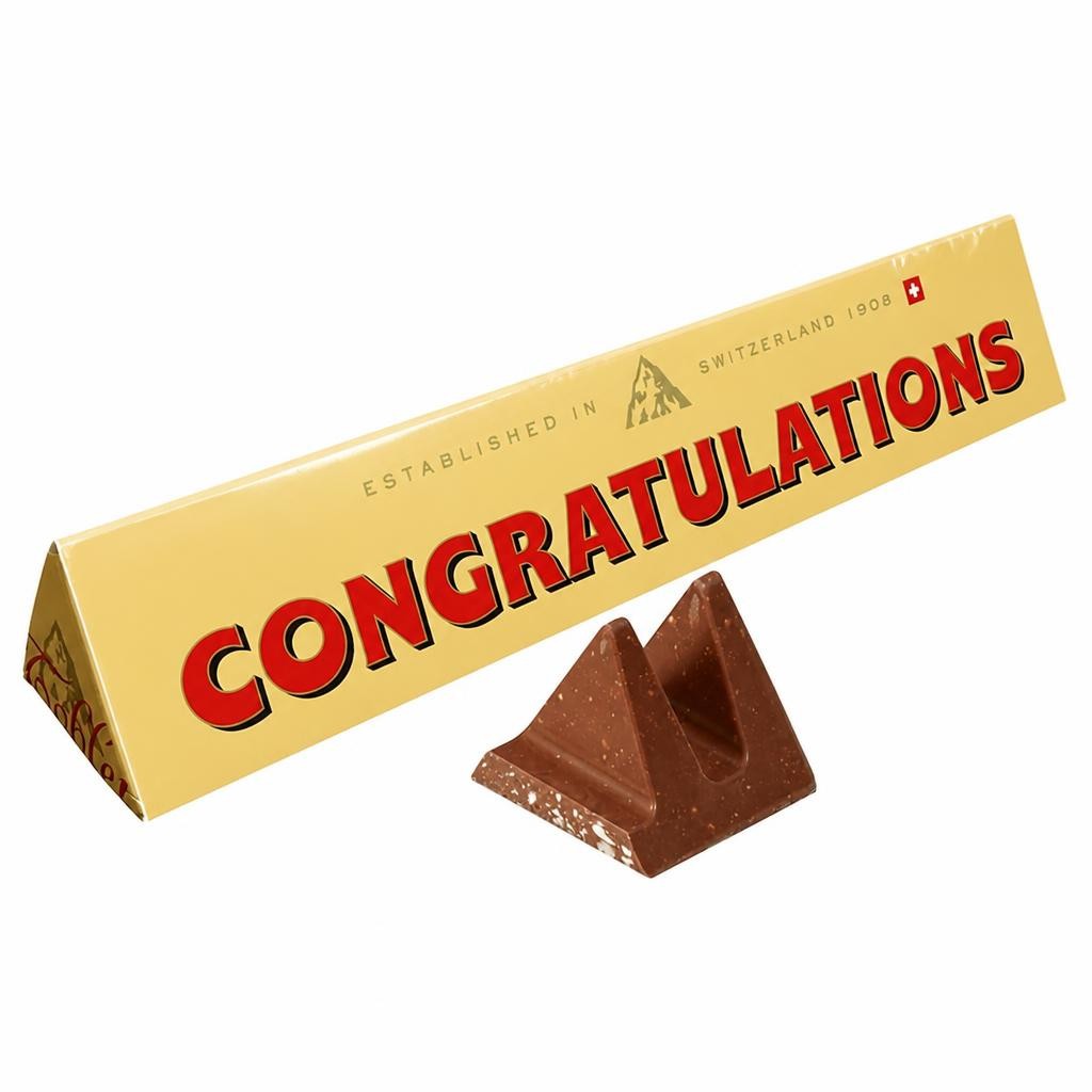 Toblerone Congratulations Chocolate Gift Bar 340g