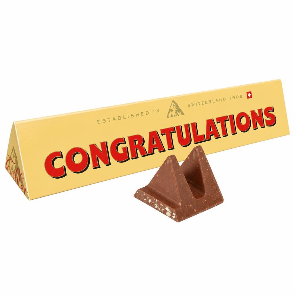 Toblerone Congratulations Chocolate Gift Bar 340g