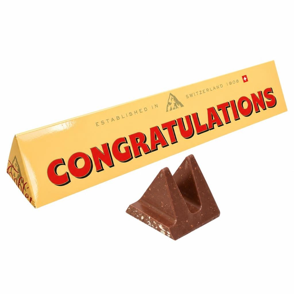 Toblerone Congratulations Chocolate Gift Bar 340g