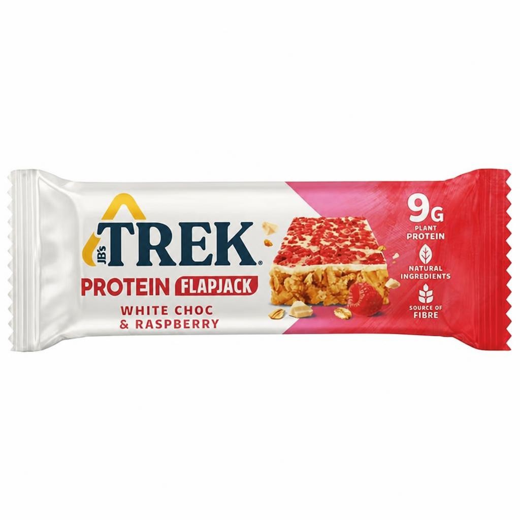 Trek White Choc & Raspberry Protein Flapjack 50g