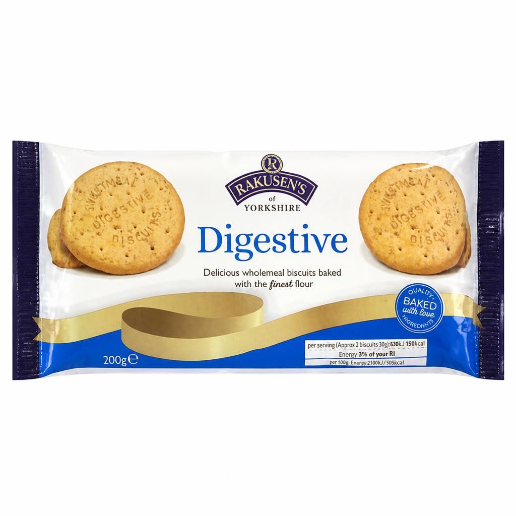 Rakusen's of Yorkshire 200g Digestive Wholemeal Biscuits