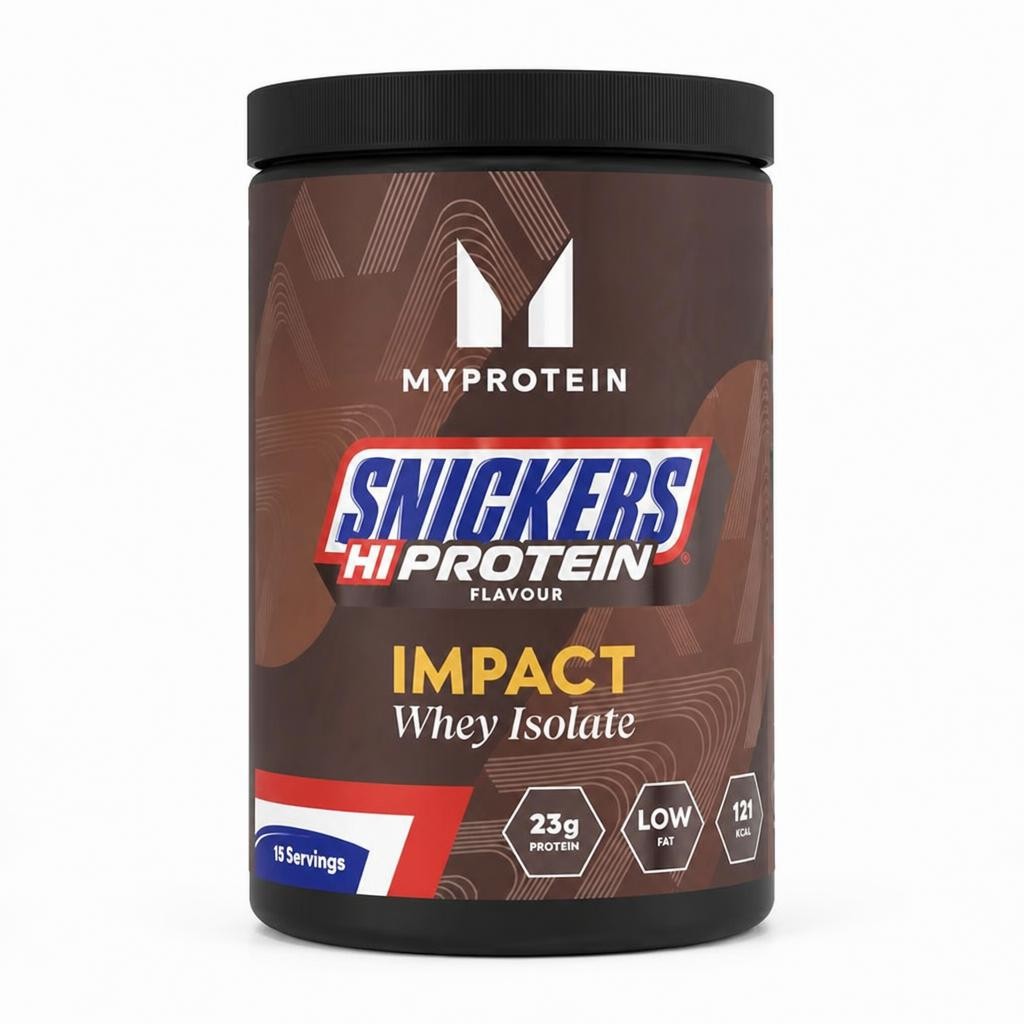 Myprotein 525g Snickers Hi Protein Flavour Impact Isolate Whey Protein