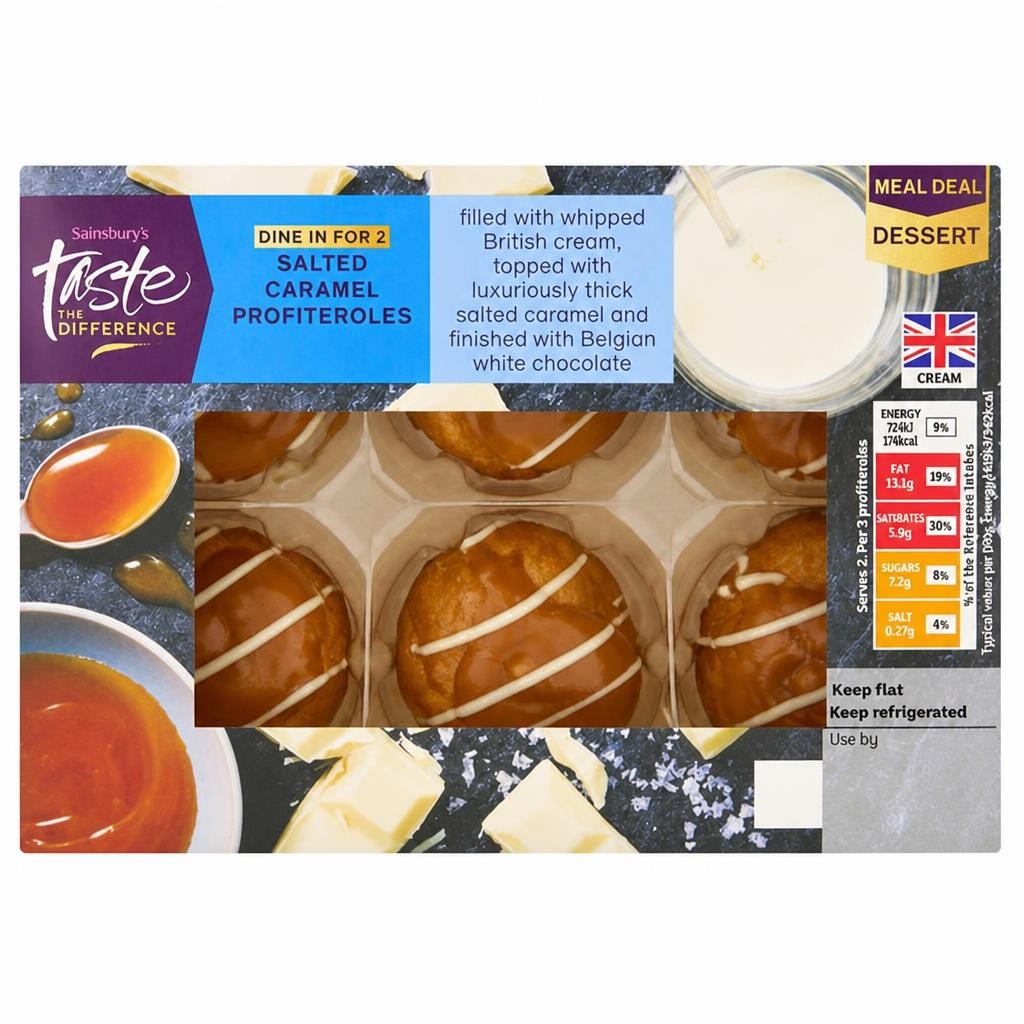 Sainsbury's 102g Salted Caramel Profiteroles, Taste the Difference