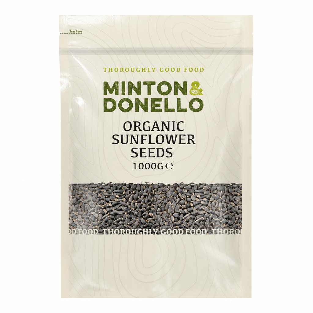 Minton & Donello Organic Sunflower Seeds 6 x 1Kg