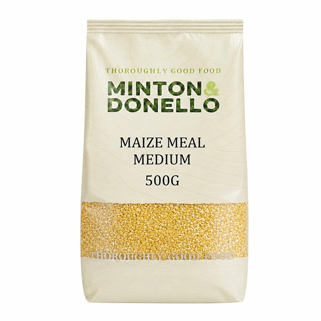 Minton & Donello Medium Maize Meal 6 x 500g | White