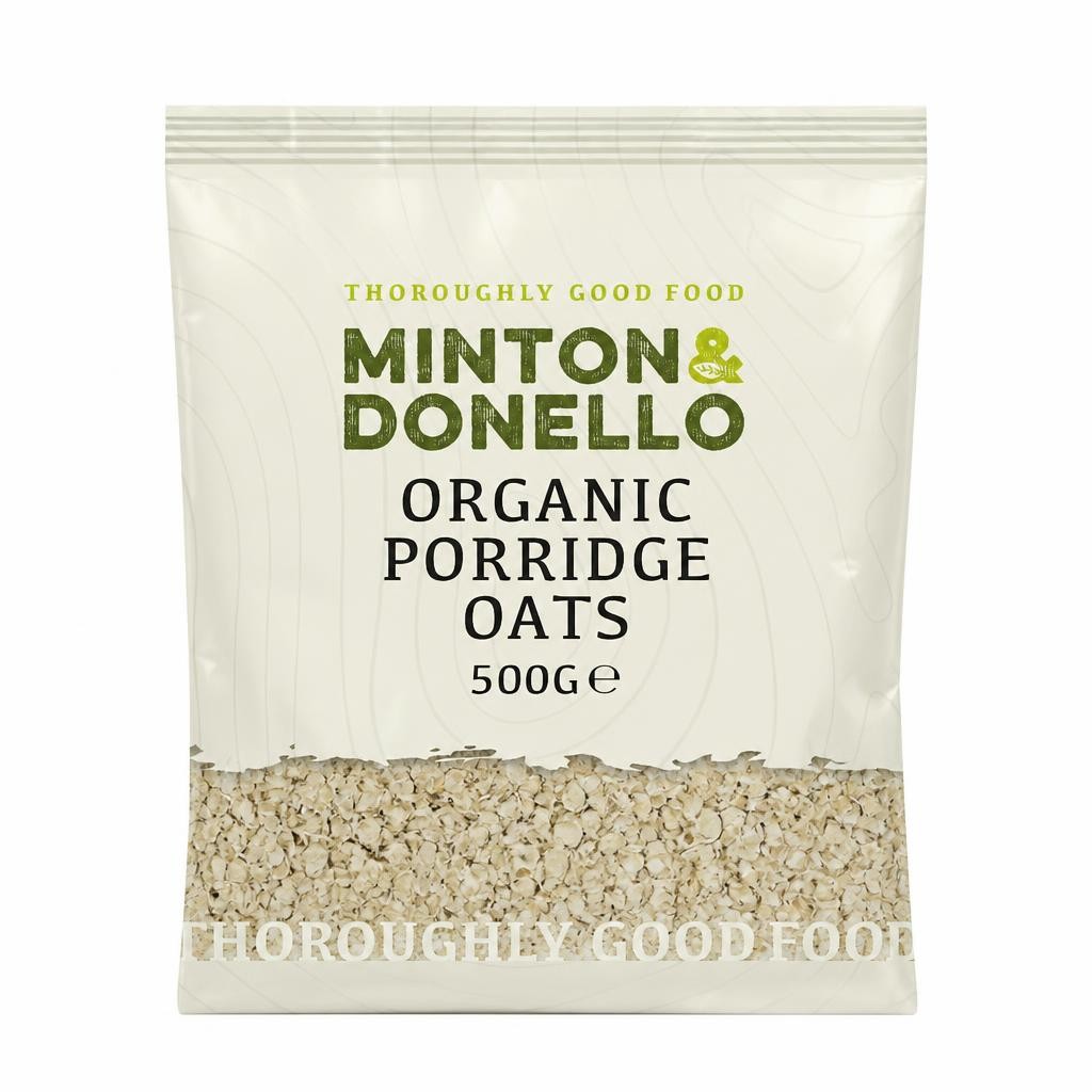 Minton & Donello Organic Porridge Oats 6 x 500g