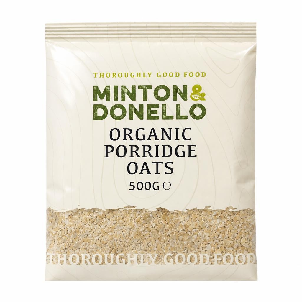 Minton & Donello Organic Porridge Oats 6 x 500g