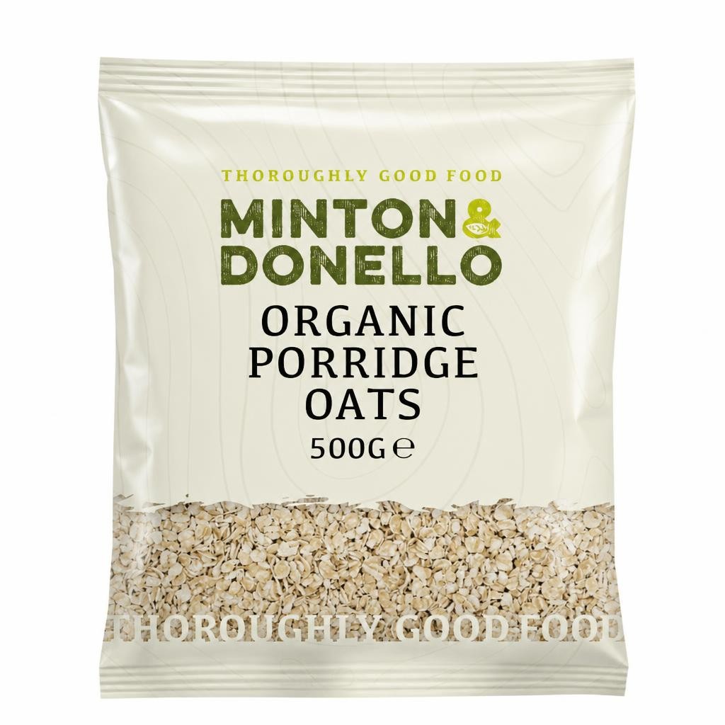 Minton & Donello Organic Porridge Oats 6 x 500g