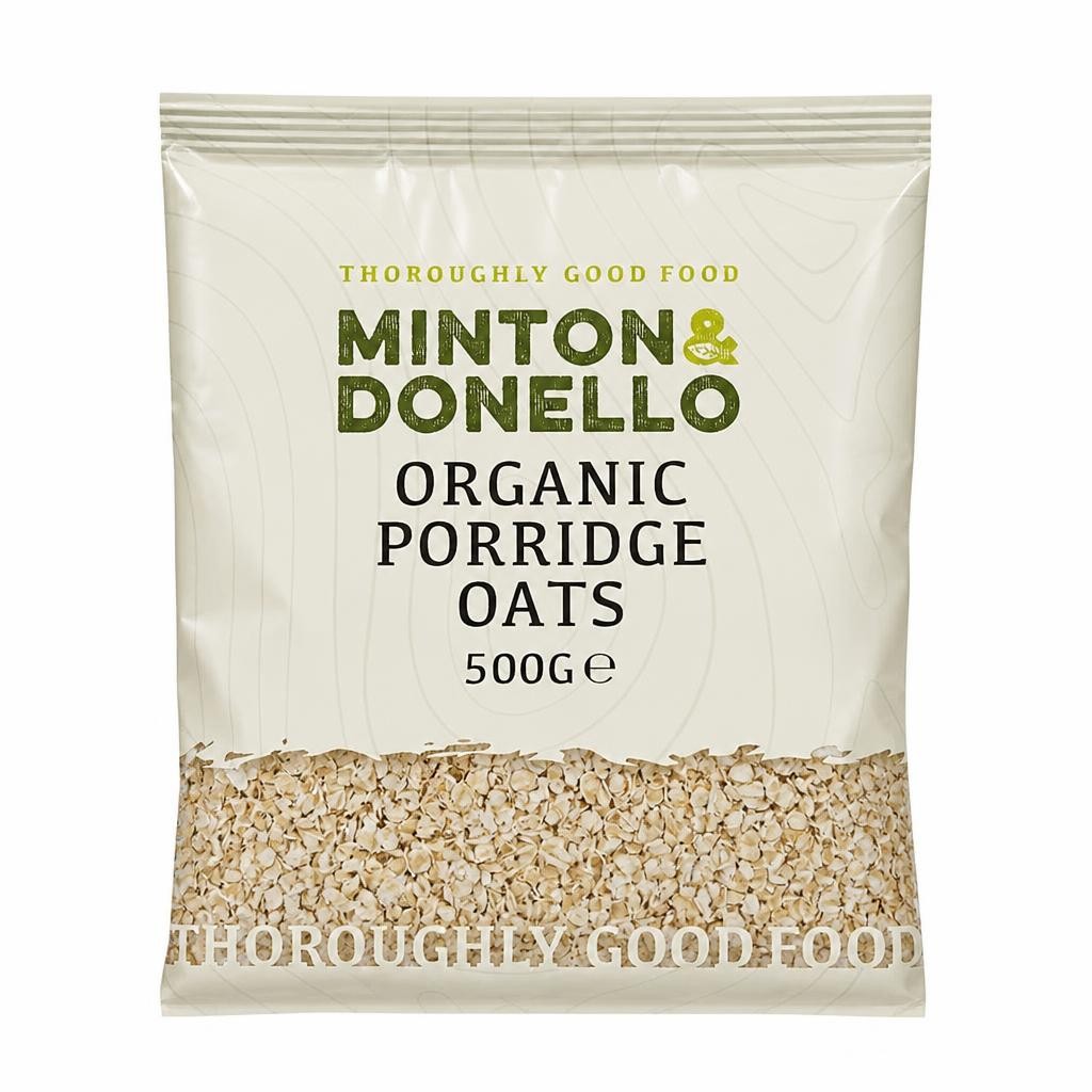Minton & Donello Organic Porridge Oats 6 x 500g