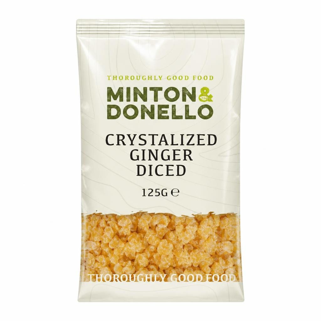 Minton & Donello Diced Crystallised Ginger 6 x 125g