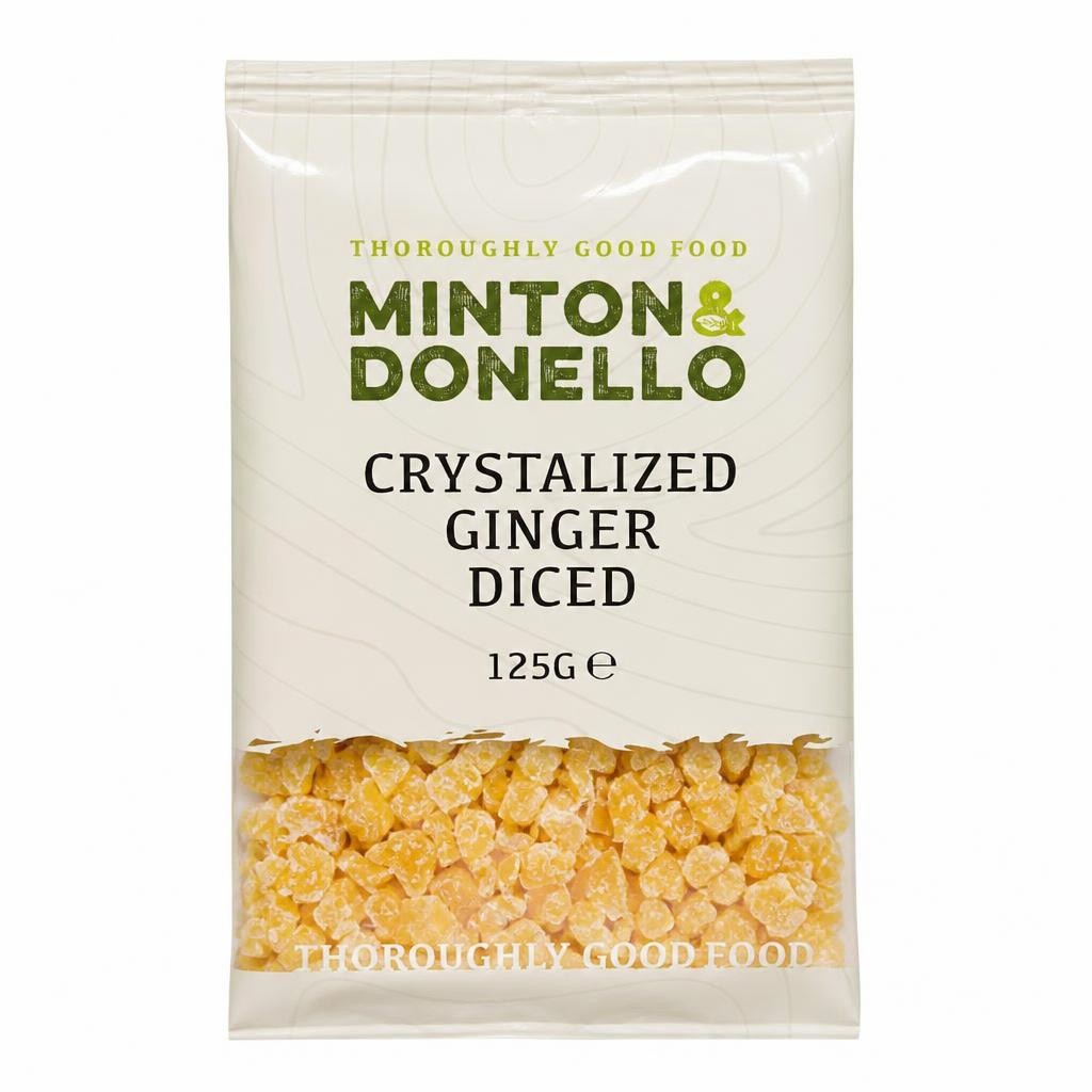 Minton & Donello Diced Crystallised Ginger 6 x 125g