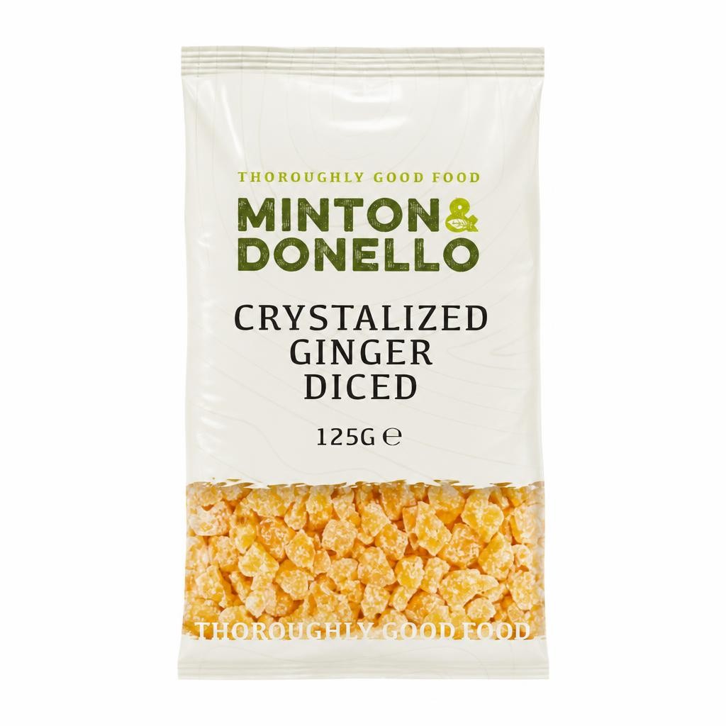 Minton & Donello Diced Crystallised Ginger 6 x 125g