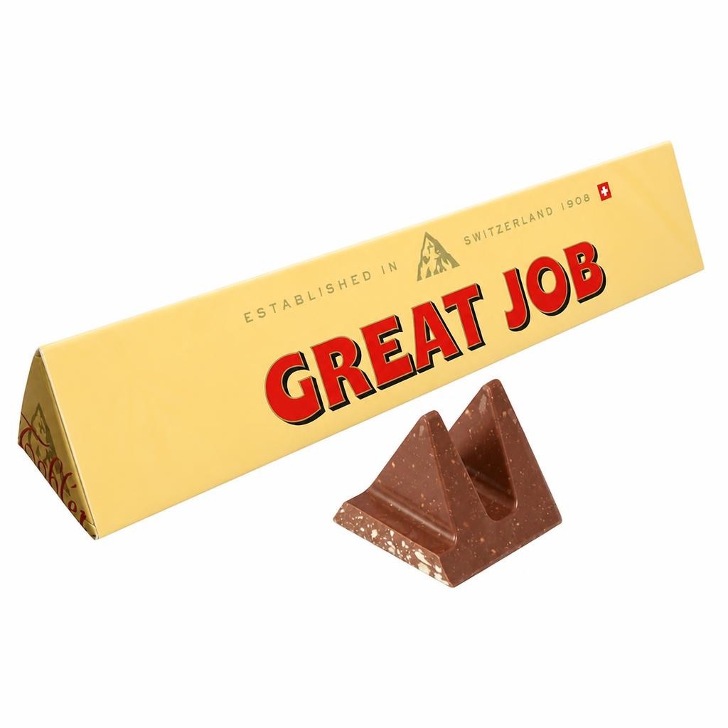 Toblerone Great Job Milk Gift Chocolate Gift Bar 340g