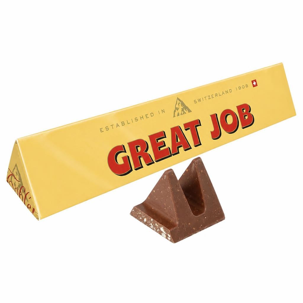 Toblerone Great Job Milk Gift Chocolate Gift Bar 340g