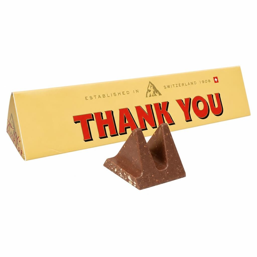 Toblerone Thank You Milk Gift Chocolate Gift Bar 340g