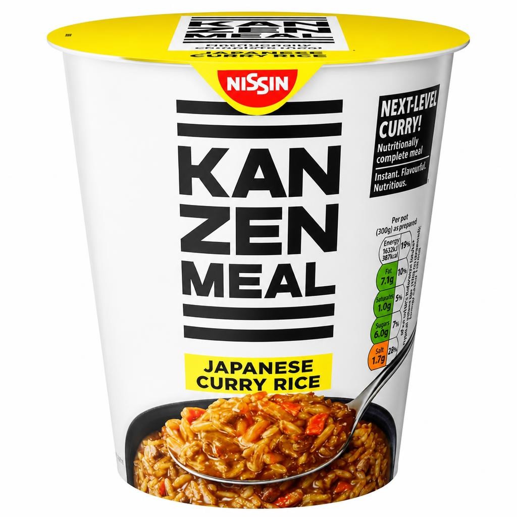 Nissin Kanzen Meal Japanese Curry Nutritionally Complete Instant Rice Pot 108g