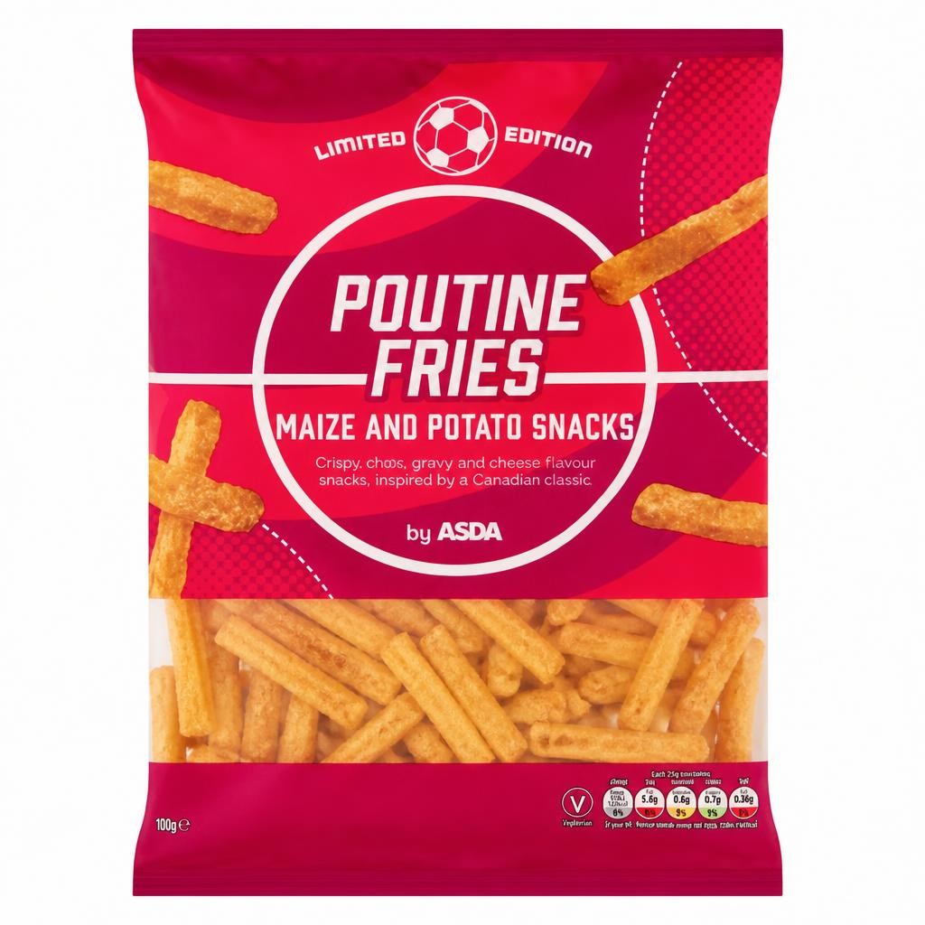 ASDA Limited Edition Poutine Fries Maize and Potato Snacks 150g