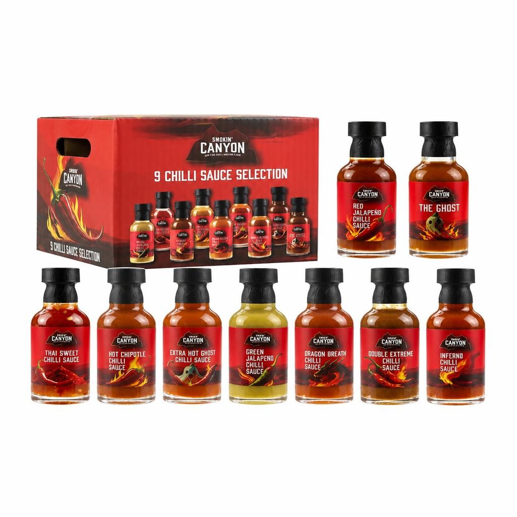 9 Hot Sauce Gift Set Selection Pack
