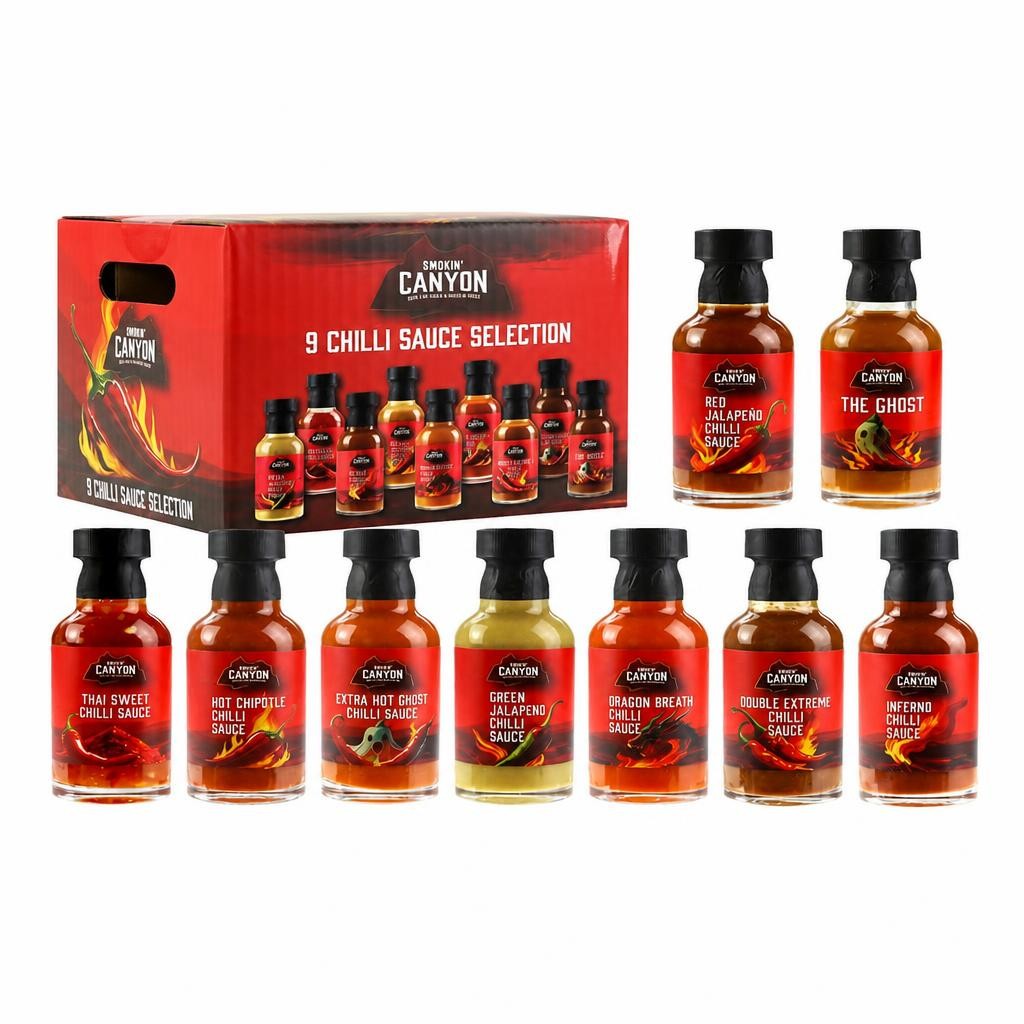 9 Hot Sauce Gift Set Selection Pack